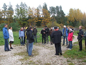 Participants of the last autumn school at Tartu University of Life Sciences in Jarvselja Experimental Forest.